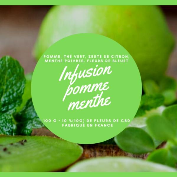 INFUSION BIO Pomme Menthe au CBD 10% - 100 Grammes